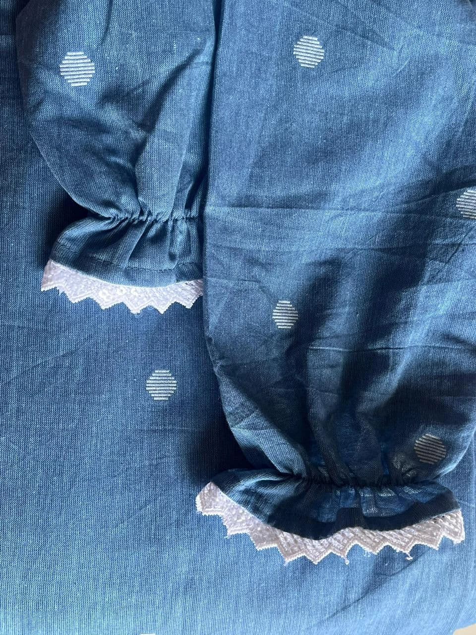Blue Polka Pehraan